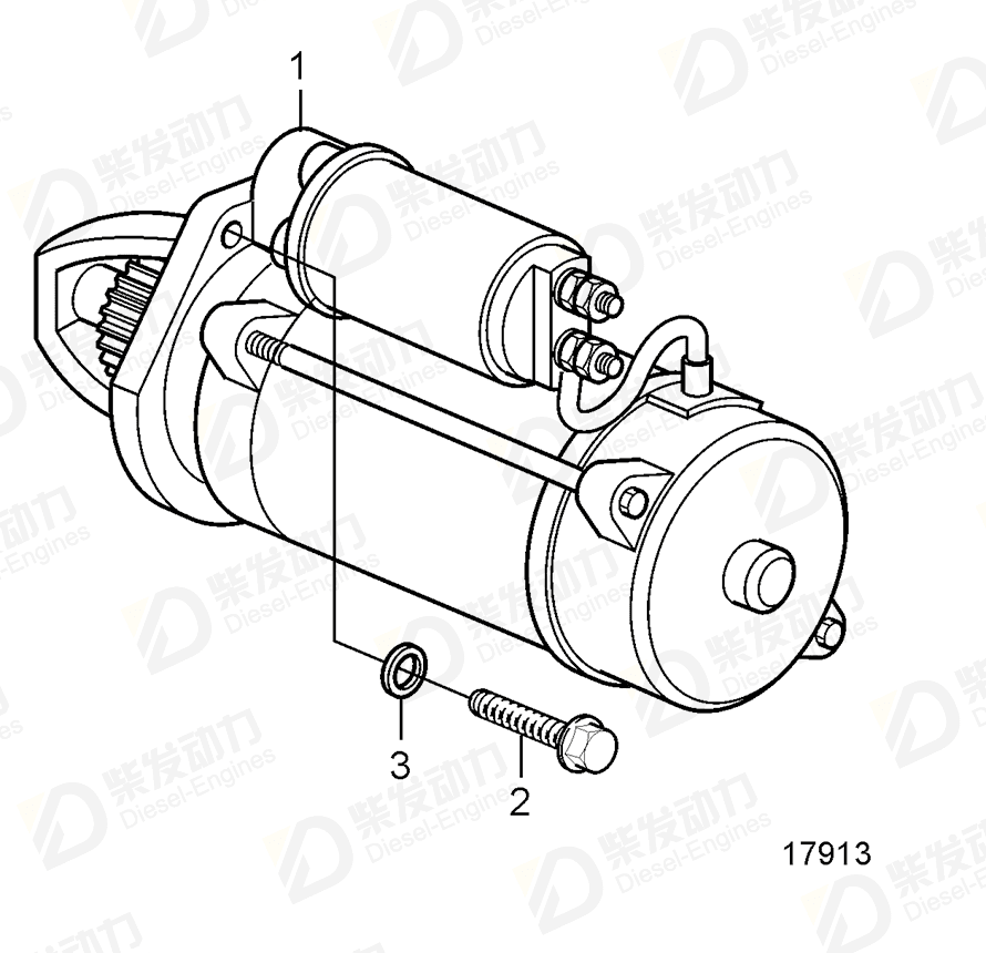 VOLVO Starter Motor 20405828 Drawing